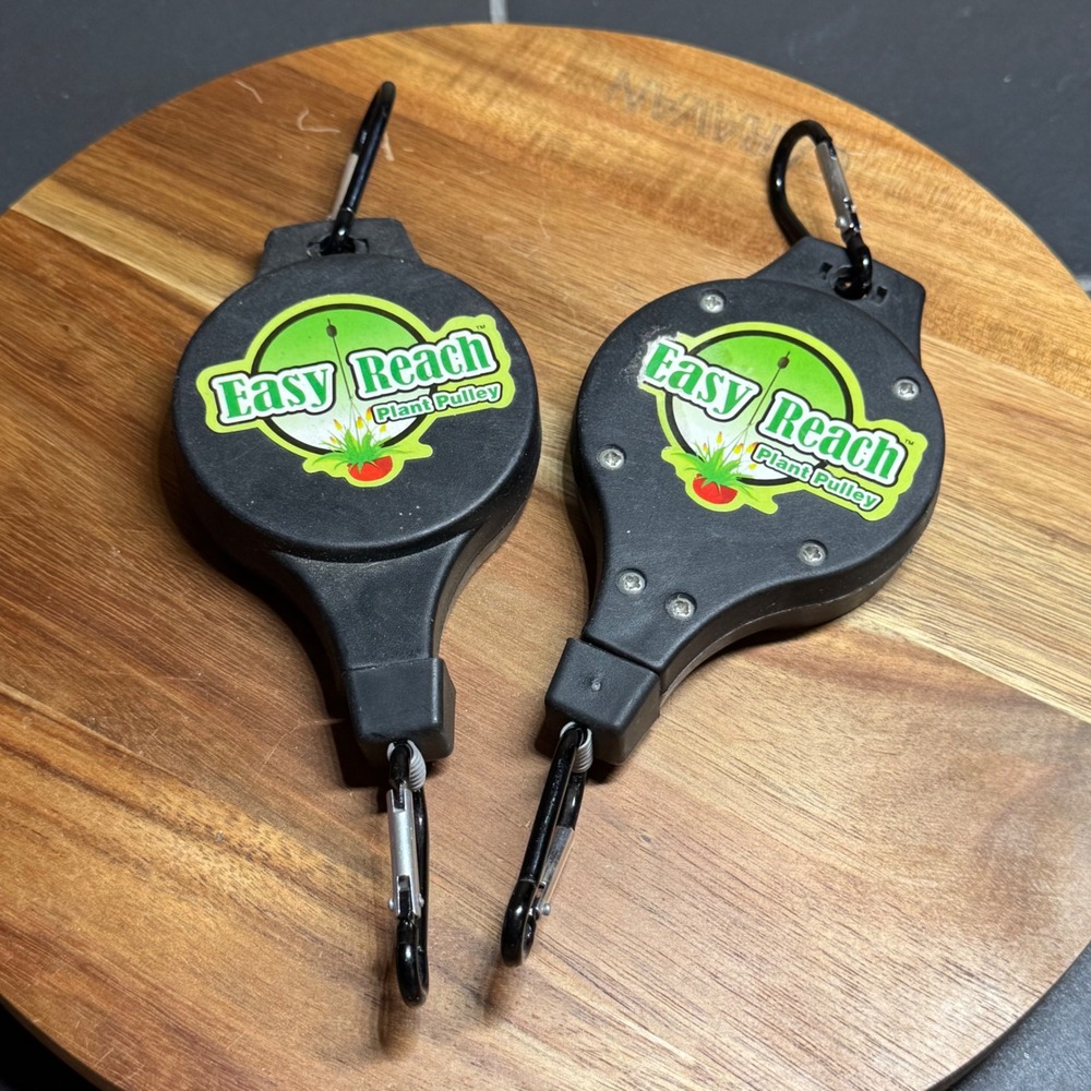 Easy Reach Plant Pulley Retractable Hanger Set of 2 Black for Hanging Baskets